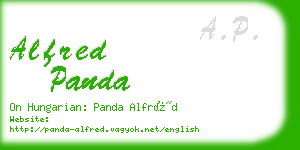 alfred panda business card